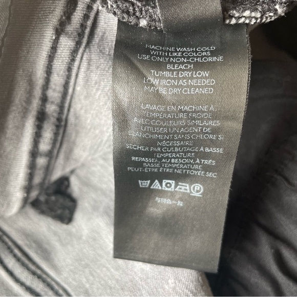 Free People Jeans Womens 29 Distressed Holes Busted Knee Faded Black Gray Skinny - Picture 13 of 14